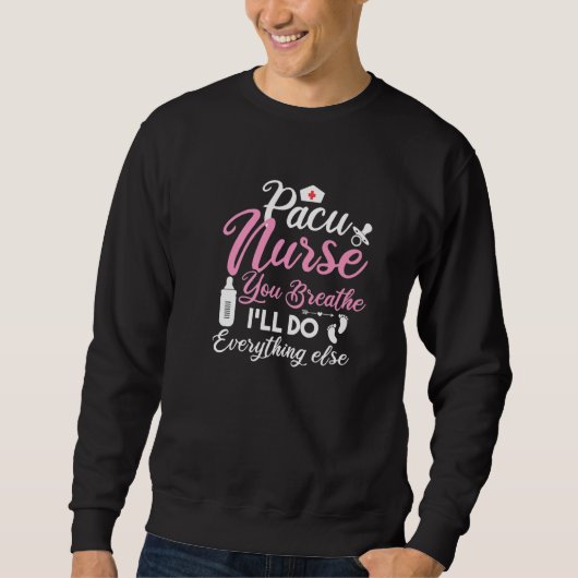 Sweatshirt Équipe de soins infirmiers Pacu Vous respirez, je (Devant)