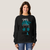 Sweatshirt Équipe de soutien Messy Bun Warrior World Sclerode (Devant entier)
