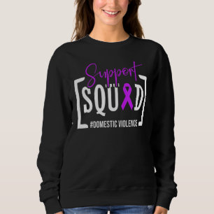 Sweatshirt Équipe de soutien Ruban violet pour la sensibilisa