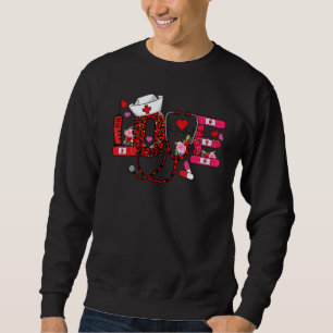 Sweatshirt Équipe de stéthoscope d'amour infirmière vie infir