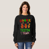 Sweatshirt Équipe de test de biscuits de Noël Trois Père Noël (Devant entier)
