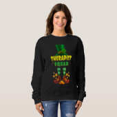 Sweatshirt Équipe de thérapeute Funny Irish St Patrick Day (Devant entier)