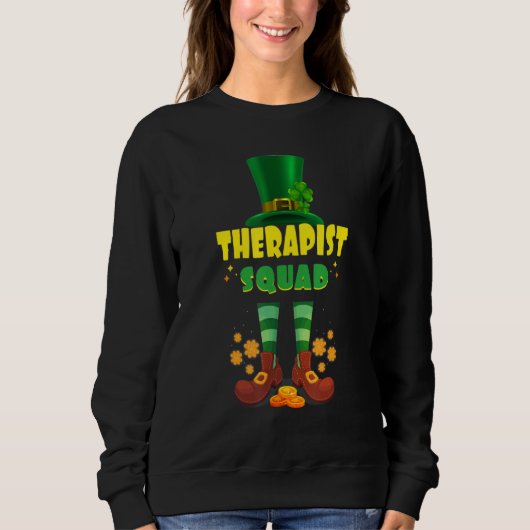 Sweatshirt Équipe de thérapeute Funny Irish St Patrick Day (Devant)