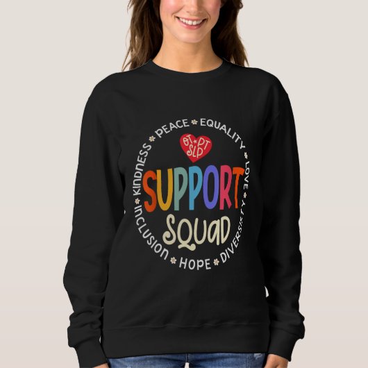 Sweatshirt Équipe de thérapie PT OT & SLP Support Squad Théra (Devant)
