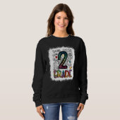 Sweatshirt Équipe de typographie de 2e année blanchie (Devant entier)