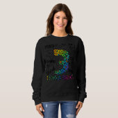 Sweatshirt Équipe de typographie de 3e année Leopard Teac de (Devant entier)