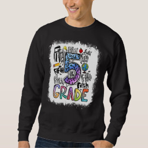 Sweatshirt Équipe de typographie de 5e année Thé de 4e année