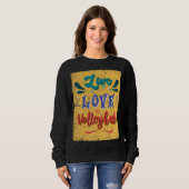 Sweatshirt Équipe de volley-ball Live Love (Devant entier)