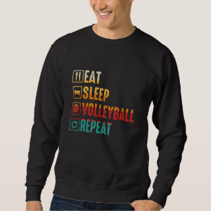Sweatshirt Équipe de volleyball athlétique rétro Sport Net Sp