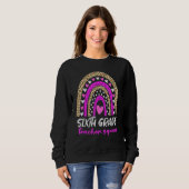 Sweatshirt Équipe d'enseignants de 6e année Leopard Arc-en-ci (Devant entier)