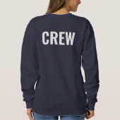 Sweatshirt Équipe d'équipage Ajouter le logo Texte ici Femmes (Dos)