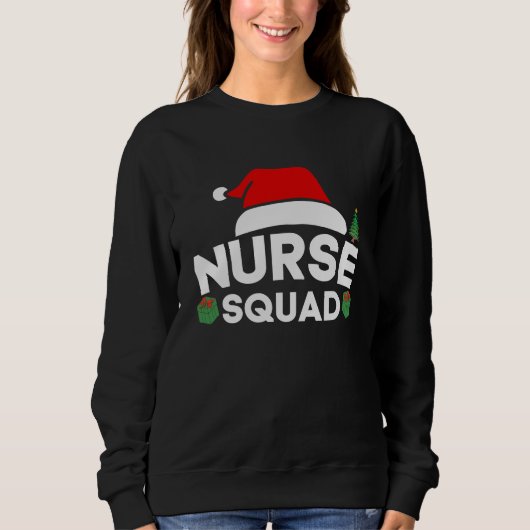 Sweatshirt Équipe des infirmières de Noël (Devant)