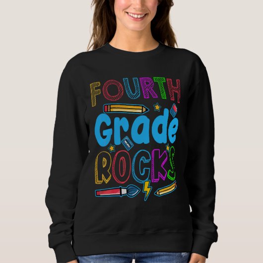 Sweatshirt Équipe des Rocks de 4e année Mens Enseignant de 4e (Devant)