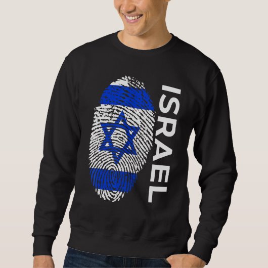 Sweatshirt Équipe d'Israël du Drapeau Jersey Sleeve Tee (Devant)