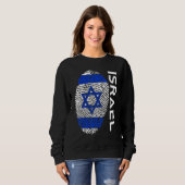 Sweatshirt Équipe d'Israël du Drapeau Jersey Sleeve Tee (Devant entier)