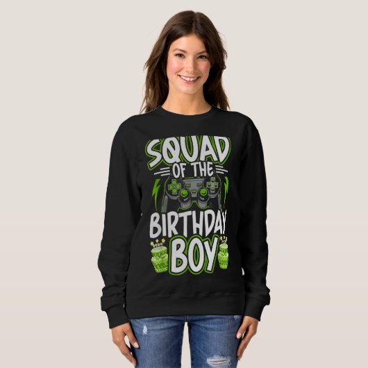 Sweatshirt Équipe du jeu vidéo pour garçon d'anniversaire (Devant entier)