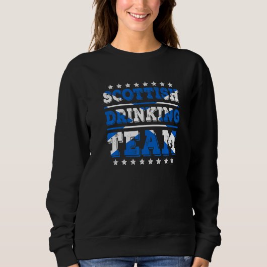 Sweatshirt Équipe écossaise de boisson Drapeau écossais Boiss (Devant)