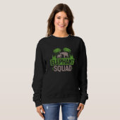 Sweatshirt Équipe éléphant Soigneur d'éléphants Zoologiste (Devant entier)