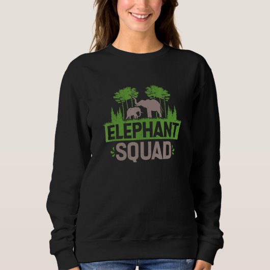 Sweatshirt Équipe éléphant Soigneur d'éléphants Zoologiste (Devant)