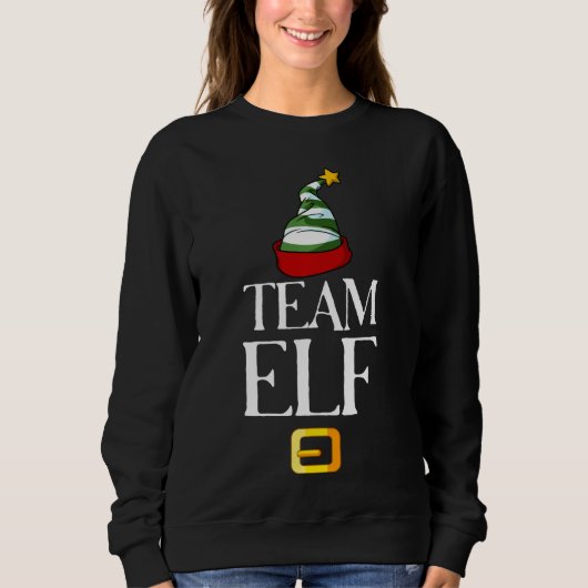 Sweatshirt Équipe Elf Noël Famille Père Noël Costume Correspo (Devant)