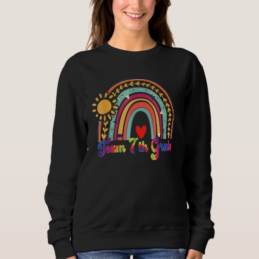 Sweatshirt Équipe Enseignant de 7e année Élève  Retour à l'éc (Devant)