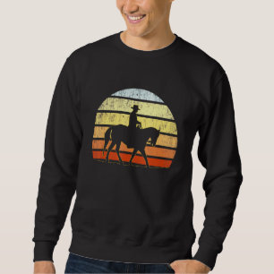 Sweatshirt Équipe équatoriale Horseback Rider Rodeo Crew Retr