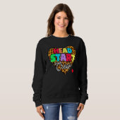 Sweatshirt Équipe Headstart Cœur Léopard Retour à l'école pou (Devant entier)
