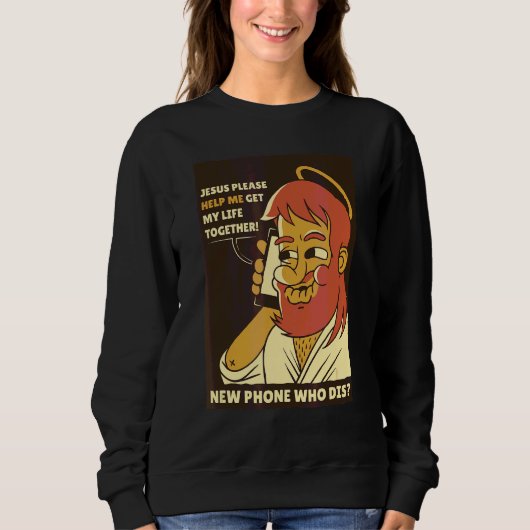 Sweatshirt Équipe Jésus Christ Bible Croix chrétienne Télépho (Devant)