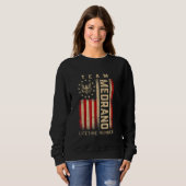 Sweatshirt Équipe MEDRANO Membre à vie Drapeau américain (Devant entier)