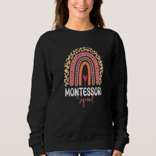 Sweatshirt Équipe Montessori Arc-En-Ciel Leopard Enseignant R