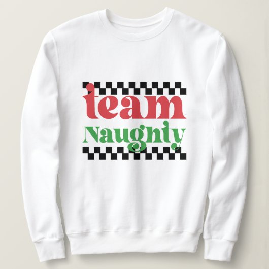 Sweatshirt Équipe Naughty Noël (Design devant)