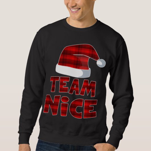 Sweatshirt Équipe Nice Père Noël Red Plaid Claus Noël Pyjama (Devant)