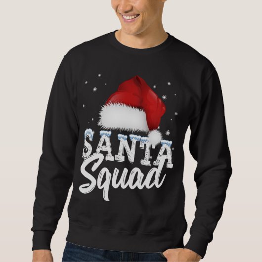 Sweatshirt Équipe Noël Père Noël Squad Famille Correspondant  (Devant)