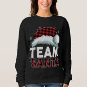 Sweatshirt Équipe Père Noël Buffalo Plaid Correspondant Famil (Devant)