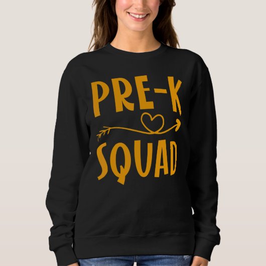 Sweatshirt Équipe Pré K Enseignant Retour À L'École Enseignan (Devant)