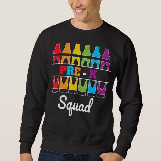 Sweatshirt Équipe Pré K Équipe Enseignant Retour À L'École (Devant)
