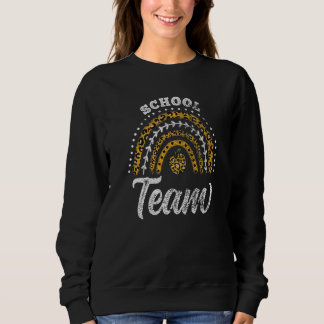Sweatshirt Équipe Scolaire Léopard Arc-en-Ciel Rentrée Scolai