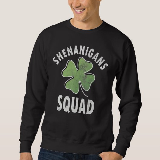 Sweatshirt Équipe Shenanigans Maillot Irlandais Drôle Saint-P (Devant)