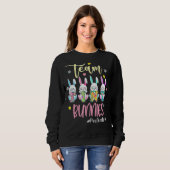 Sweatshirt Équipe Tiny Bunnies Infirmière pédiatrique Stethos (Devant entier)