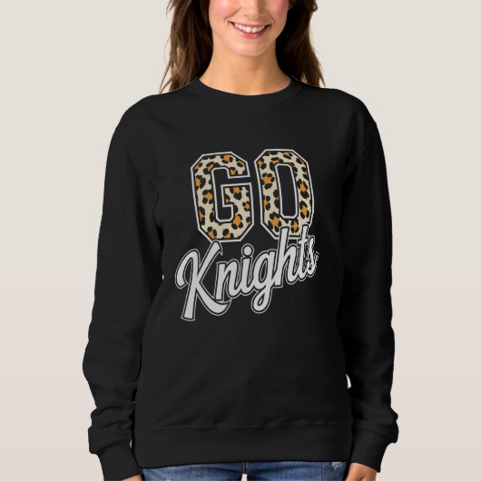Sweatshirt Équipe universitaire de lycée Knights Leopar (Devant)