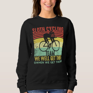 Sweatshirt Équipe Vintage Rétro De Vélo De Fente Lazy Sloth S