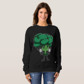 Sweatshirt Équipement de fitness de musculation Broccoli Work (Devant entier)