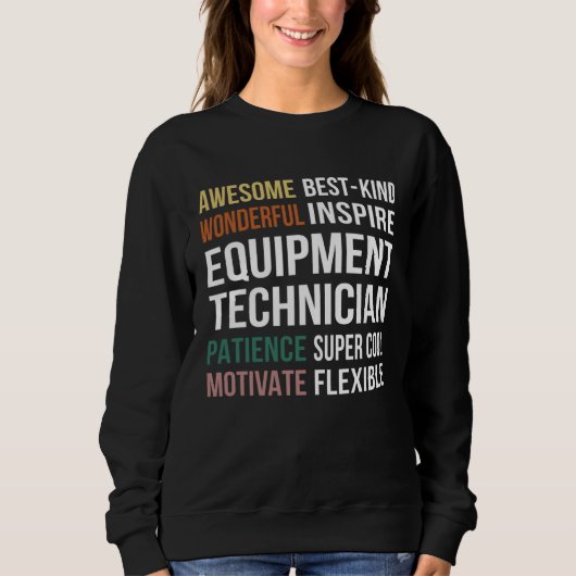 Sweatshirt Equipment Technician Appreciation (Devant)