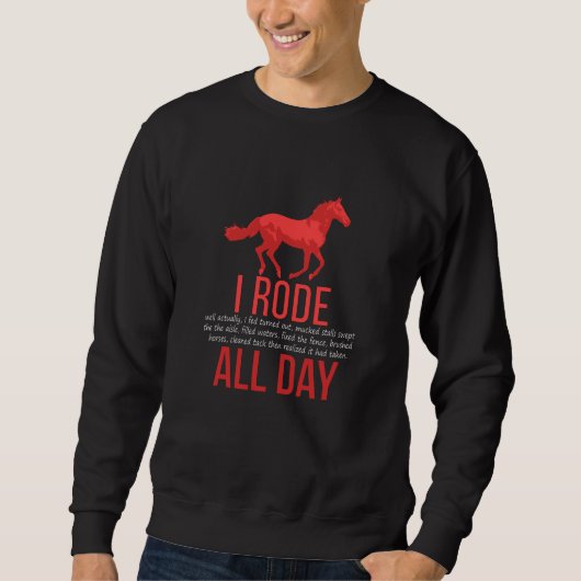 Sweatshirt Équitation - Cheval Ride Cadeau (Devant)