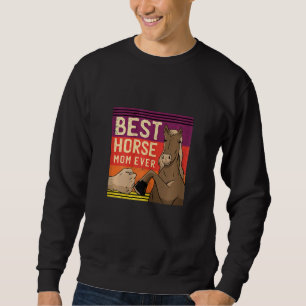 Sweatshirt Équitation féminine Meilleure maman équine Équitat