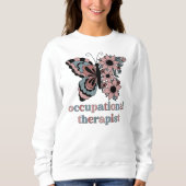 Sweatshirt Ergothérapeute Papillon Boho personnalisé (Devant)