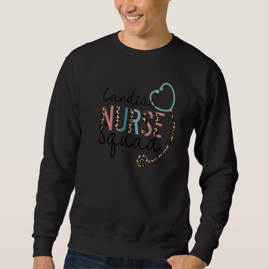 Sweatshirt Escadron de soins cardiaques Leopard Stethoscope C (Devant)