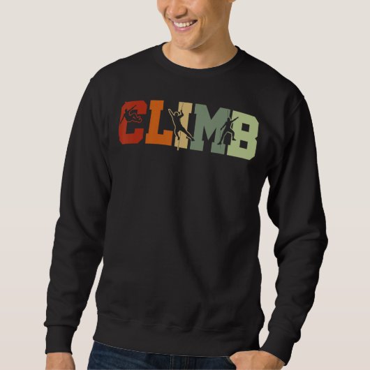 Sweatshirt Escalade graphique rétro Bouldering Rock Climber M (Devant)