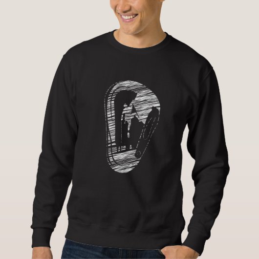 Sweatshirt Escalade silhouette rocher alpinisme Prem (Devant)