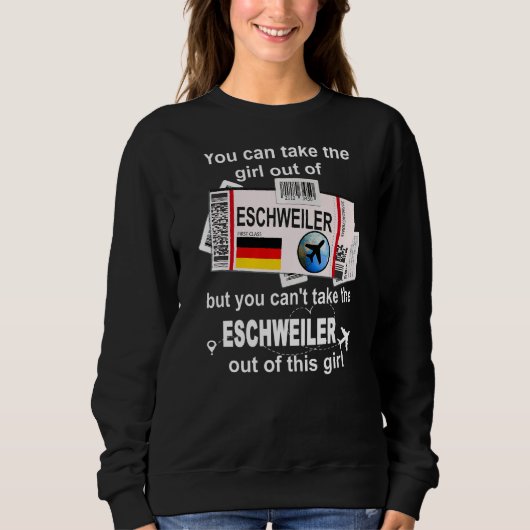 Sweatshirt Eschweiler Boarding Pass Eschweiler Girl Eschweile (Devant)